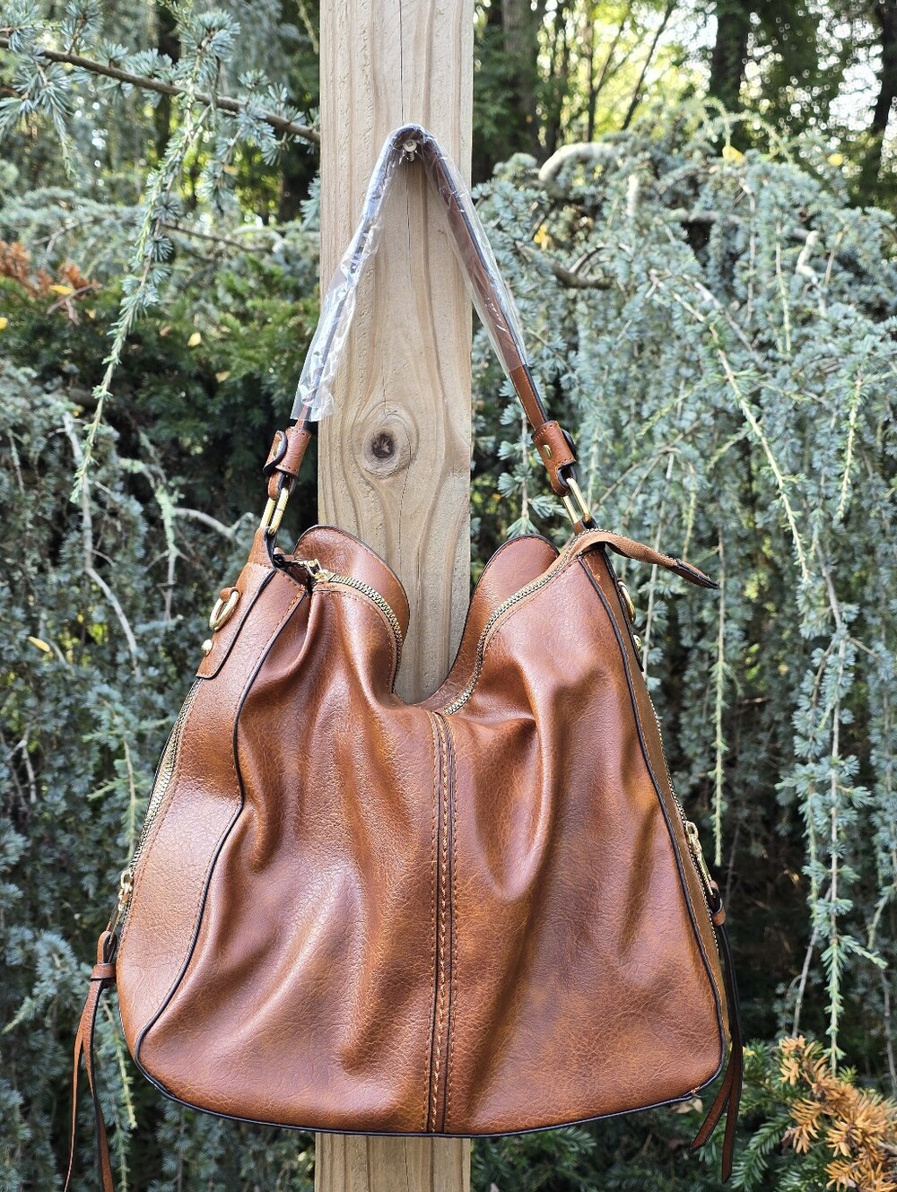 Classic Brown Leather Hobo Bag - Women